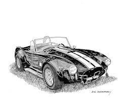 1967 Cobra Sc By Jack Pumphrey Cool Car Drawings Car Drawings Motorsport Art