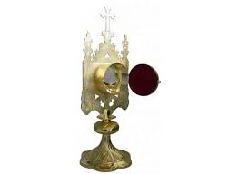 Custodia Gotica De Metal Dorado Decorative Bells Monstrance Corpus Christi