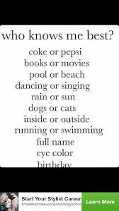 Comment Who Knows Me Best Things To Do At A Sleepover Bff Quotes