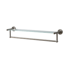 0.38'' h x 16'' w x. Stainless Steel Polishing Finished Easy To Install Jhpnd 9 16zwj Bathroom Shelf Tempered Glass Shelf Bathroom Shelves With Rail Wall Mounted 25 Inches Size 44cm Bathroom Furniture Home Urbytus Com