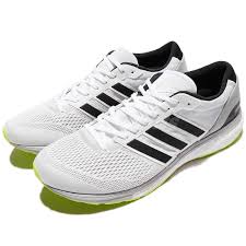 Adidas Black And Green Running Shoes Adidas Adizero Boston 6 M White Black Green Boost Men Running Shoes Cg3142 Zapatos Tenis