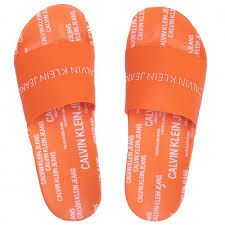 Pull calvin klein homme orange. Claquette Calvin Klein Orange Collection Ete 2021