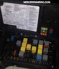 1998 2005 benz ml320 ml350 ml500 fuse box location diagram