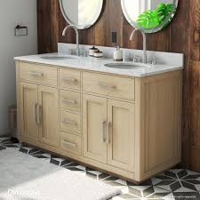 Oak Vanity With Double Undermount Sinks