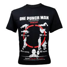 It was very difficult, but i finished it. Men S One Punch Man Saitama Workout Training To Be Bald Funny T Shirt Short Sleeve Men T Shirt Tops Summer T Shirts Aliexpress