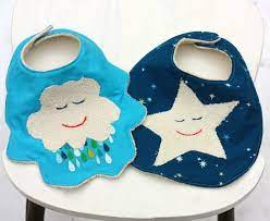 Stars Clouds Bibs Baby Clothes A Virtual Baby Shower Baby Bibs Virtual Baby Shower Baby Sewing