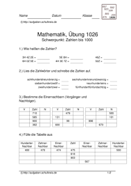 Scopri ricette, idee per la casa, consigli di stile e altre idee da provare. Klassenarbeiten Und Ubungsblatter Mathematik Grundschule Klasse 3 Kostenlos Zum Ausdrucken