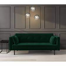 You'll find new or used products in velvet sofa beds on ebay. Velvet Sofa Bed In Dark Green With Buttons Seats 3 Rory Buyitdirect Ie