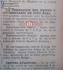 Partido de la u png. La Historia De Universitario De Deportes El Primer Partido De La U