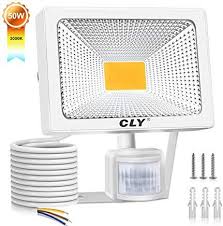 Cly 50w Led Strahler Mit Bewegungsmelder Warmweiaÿ Led Scheinwerfer 4500lm Ip66 Wasserdicht Auaÿenstrahler Super Led Strahler Strahler Mit Bewegungsmelder Led