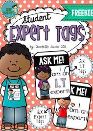 Student Expert Tags Student Encouragement Classroom Freebies Teacher Freebies