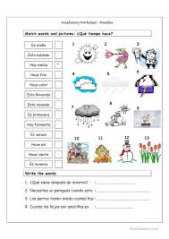 Dias De La Semana En Espanol Hojas De Trabajo El Tiempo Y Las Estaciones Tra Ejercicios De Espanol Las Estaciones En Ingles Actividades Para Clase De Espanol