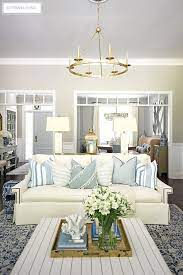 Summer Living Room Tour With Blue White Citrineliving Summer Living Room Spring Living Room Blue And White Living Room