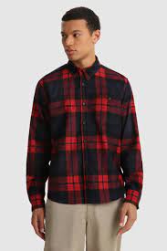 Trout Run Flannel Shirt Made In Usa Red Woolrich