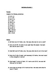 year 6 multiplying decimals worksheet teaching resources
