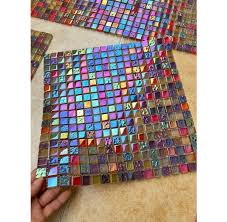 Gạch Mosaic Thủy Tinh 30x30 Kính Rạn Nhiều Mầu, Gạch trang trí 30x30 giá rẻ