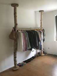 Diy Kleiderstange Birke Kleiderstange Kleiderschrank Kleidung Diy Kleiderstange