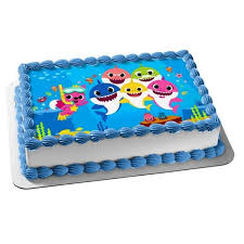 2nd Birthday Baby Shark Rectangle Cake Baby Shark Mommy Shark Daddy Shark Grandpa Shark Grandma Shark Edible Cake Topper Image Abpid28060 In 2020 Shark Birthday Cakes Baby Boy 1st Birthday Party First Birthday Cakes
