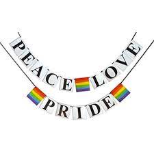 Peace, Love, Pride Banner - Gay Pride Flag Themed, Rainbow Colored - Gay,  Lesbian, LGBT Party Decoration - Walmart.com