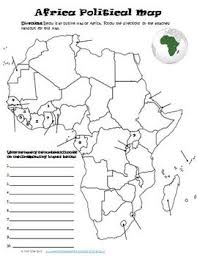 This quiz can be customized to add more features: Africa Physical Map Worksheets Teaching Resources Tpt