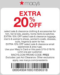 Pinned February 15th Extra 20 Off At Macys Or Online Via Promo Code Pres Thecouponsapp Shopping Coupons Macys Macys Coupons