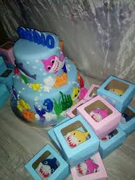 2nd Birthday 1st Birthday Baby Shark Cake Baby Shark Cake By Peek And Shoppe Shark Birthday Cakes Shark Theme Birthday Shark Themed Birthday Party