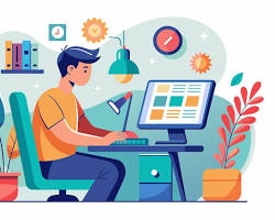Image of person working on a graphic design project on a computer
