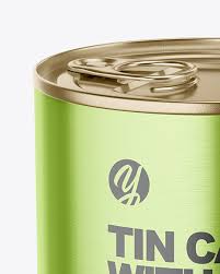 Download Tin Can With Pull Tab Mockup In Can Mockups On Yellow Images Object Mockups PSD Mockup Templates