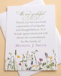 Sympathy Thank You Cards With Pretty Wild Flowers Etsy In 2020 Sympathy Thank You Cards Funeral Thank You Cards Thank You Card Wording