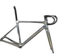 Telaio per Bicicletta da Ciclocross Airwolf in Fibra di Carbonio Leggero 990G, 700*38C, Freno a Disco, Asse Passante 12mm, Compatibile Di2