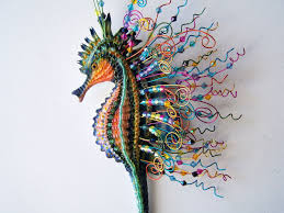 Seahorse Sculpture Wall Bathroom Decoration Seahorse Decor Seahorse Sculpture Seahorse