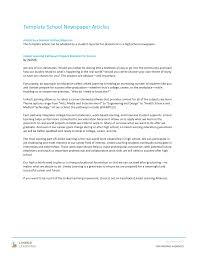 For example, ask students to circle verbs that are related to finance. Template School Newspaper Articles