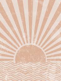 Sun Art Abstract Sun Wall Art Sunshine Print Sun Rise Art Etsy Sunburst Art Boho Poster Boho Wallpaper
