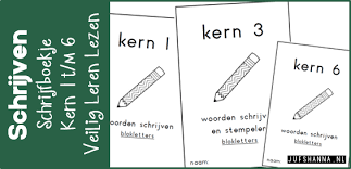 Veilig Leren Lezen Schrijfboekje Per Kern 1 T M 6 Blokletters Juf Shanna