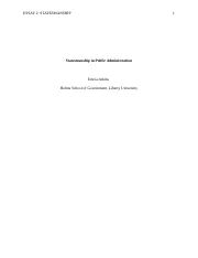 In dealing with these competing expectations, chad b. Essay 2 Statesmanship In Public Administration Docx Essay 2 Statesmanship 1 Statesmanship In Public Administration Eincia Atkins Helms School Of Course Hero