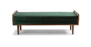 Ansa Balsam Green Bench Bedroom Bench Modern Mid Century Bedroom Furniture Mid Century Bench