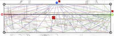 You can use this to create a different vanishing point: Mockup Perspective Tool David Revoy