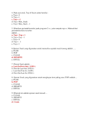 Soal struktur data semester 2. Catatan Saya Soal Uts Struktur Data Semester 2 Bsi