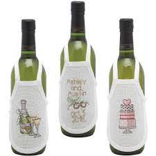 Use fabric scraps to make an easy patchwork. Duftin Wedding Bottle Aprons Counted Cross Stitch Kit Cross Stitch Wedding Bottles Small Sewing Projects