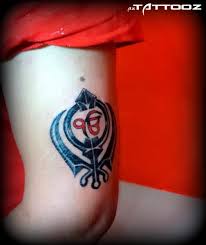Black outline sikhism khanda tattoo stencil. 48 Religious Ek Onkar Tattoos