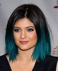 Image Result For Long Bob Dark Hair With Blue Ombre Straight Hair Color For Black Hair Kylie Hair Kylie Jenner Hair Color
