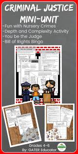 Bill Of Rights Criminal Justice Gifted And Talented Projects And Activities Critical Thinking Skills Activities Criminal Justice Justice
