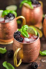 Blackberry Basil Moscow Mules Host The Toast Recipe Recipes Blackberry Recipes Food And Drink