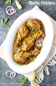 Methi Chicken Recipe With Step By Step Pictures How To Make Methi Malai Chicken At Home Chicken Recipe With Fresh In 2020 Methi Chicken Chicken Recipes Methi Recipes