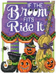 ride the broom cross stitch chart