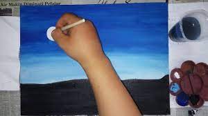 Biasanya digunakan untuk melukis langit dan lanskap. Lukis Lukisan Acrylic Painting Acrylic Painting Melukis Langit Malam Dengan Cat Acrylic Youtube