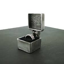Industrial Wedding Ring Box Steel Ring Box Marriage Proposal Industrial Wedding Rings Wedding Ring Box Wedding Ring Bearer Boxes