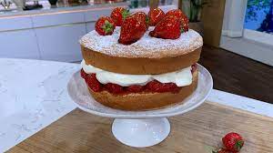A traditional victoria sponge cake has raspberry jam and whipped double cream or vanilla cream. James Martin S Strawberry Sponge This Morning