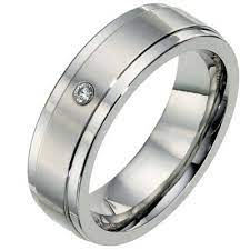 Cobalt 7mm Diamond Matt Polished Wedding Ring Ernest Jones Tiffany Wedding Rings Mens Wedding Rings Wedding Rings