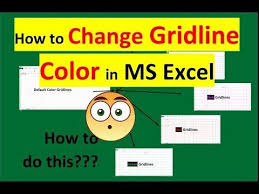 How To Change Gridline Color In Excel Full Tutorial Youtube With Images Excel Tutorials Excel Tutorial